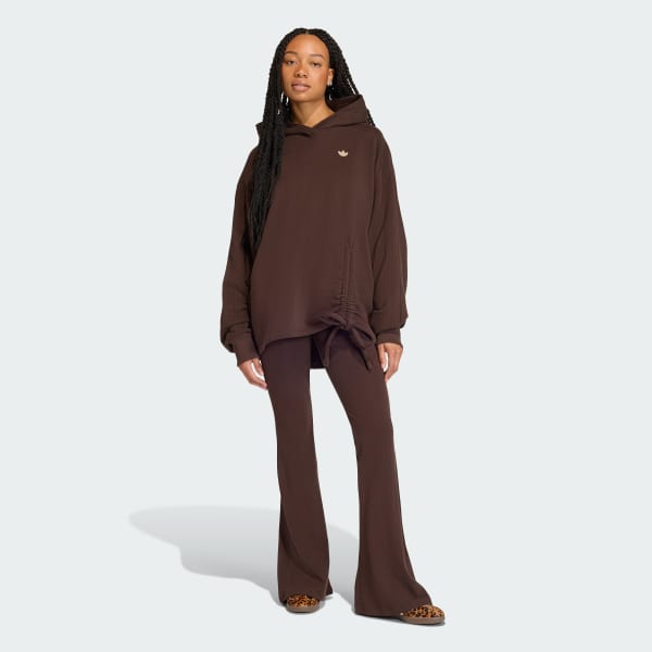 สีน้ำตาล เสื้อฮู้ดโอเวอร์ไซส์