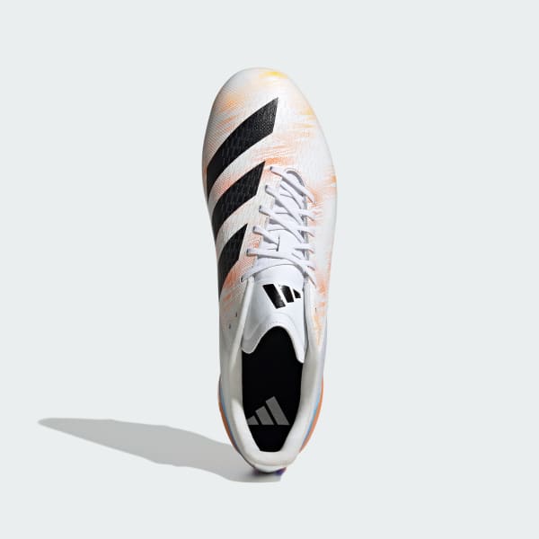 White Adizero RS15 Pro Firm Ground Rugby Boots