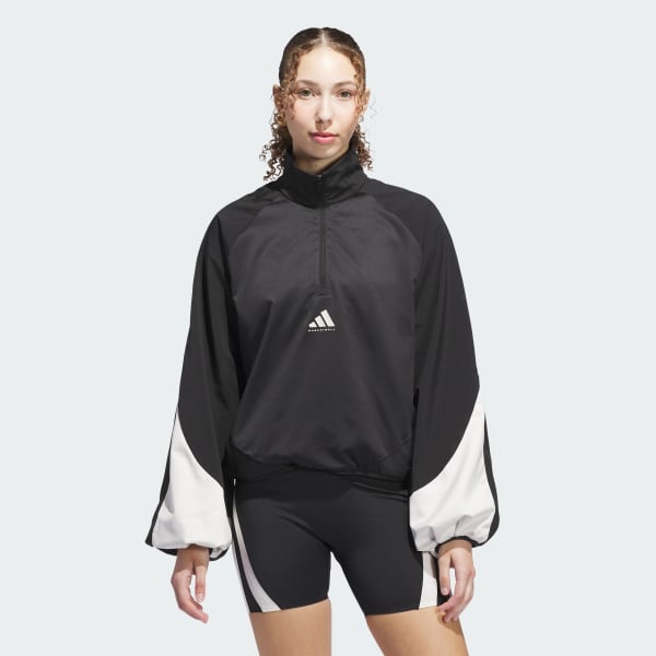 Black adidas Basketball Half-Zip Pullover
