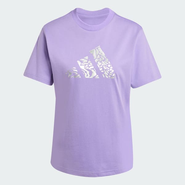 adidas Tech Metallic Graphic Tee - Purple | Free Shipping