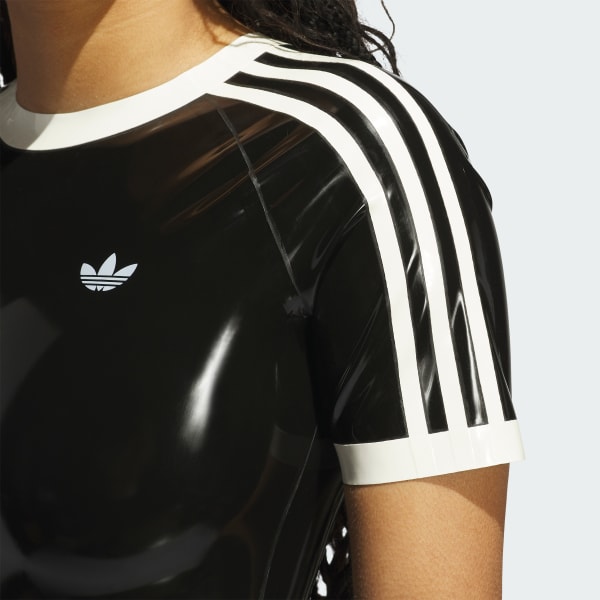 3-Stripes Latex Bodysuit