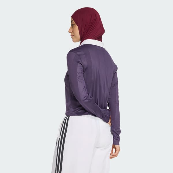 Mau-tim Áo Polo Dài Tay adidas Tiro