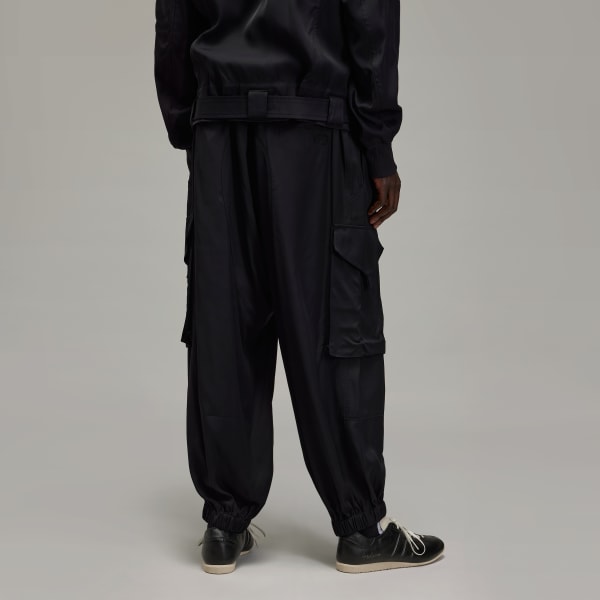 cerná Kalhoty Y-3 Rayon Twill