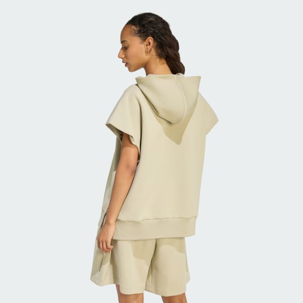 Cafe Sudadera con Gorro Soft Lux sin Mangas Holgada