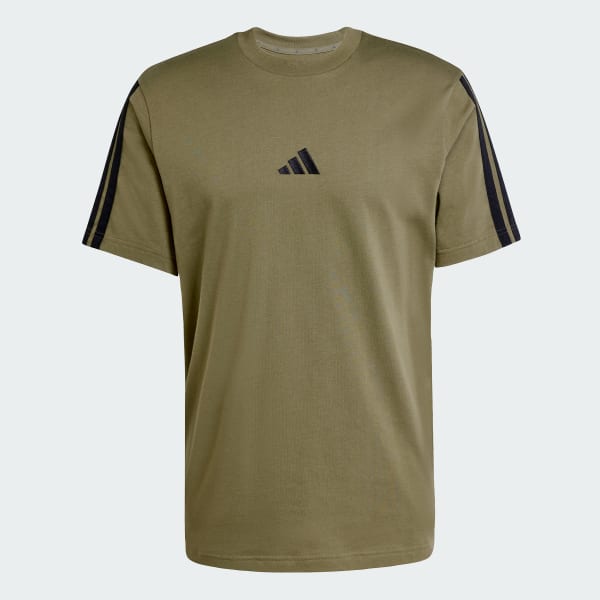 zelená Tričko Essentials 3-Stripes Single Jersey