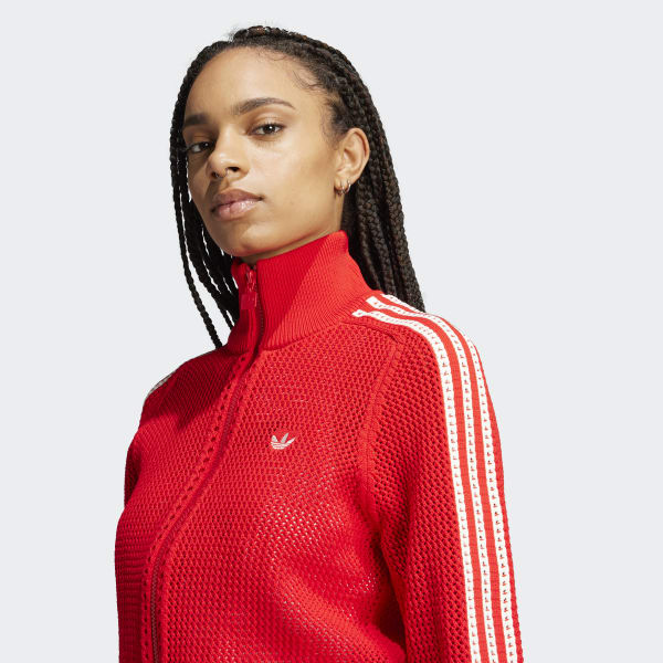 adidas Originals Premium Crochet Track Top - Red | adidas