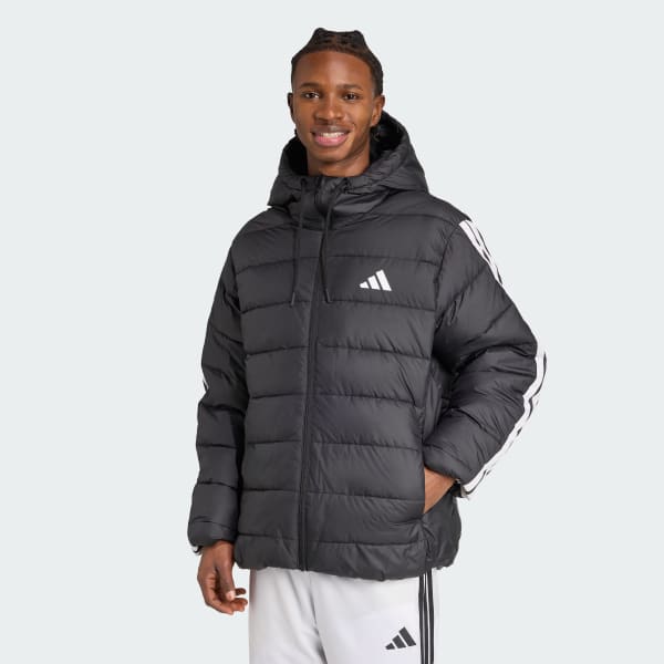 Black Essentials CLIMAWARM 3-Stripes Synthetic Down Jackets