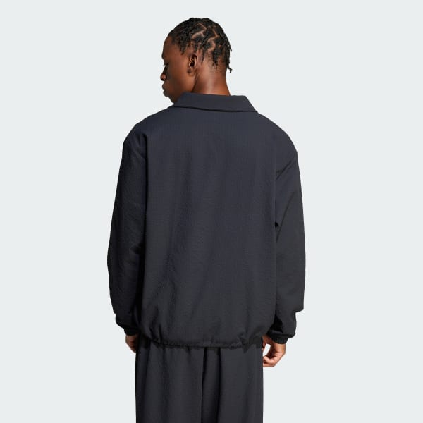 adidas Fashion Seersucker Firebird Track Top - Black | Free