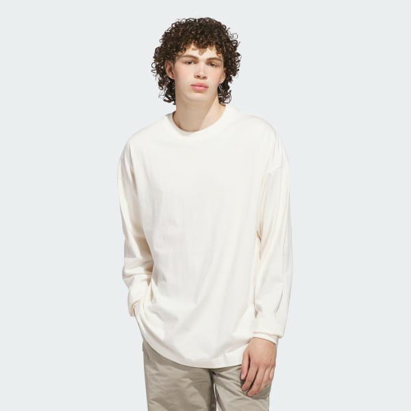 White 바스켓볼 긴팔 티 (젠더 뉴트럴)