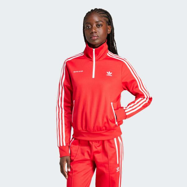 Adidas jacket half zip hotsell