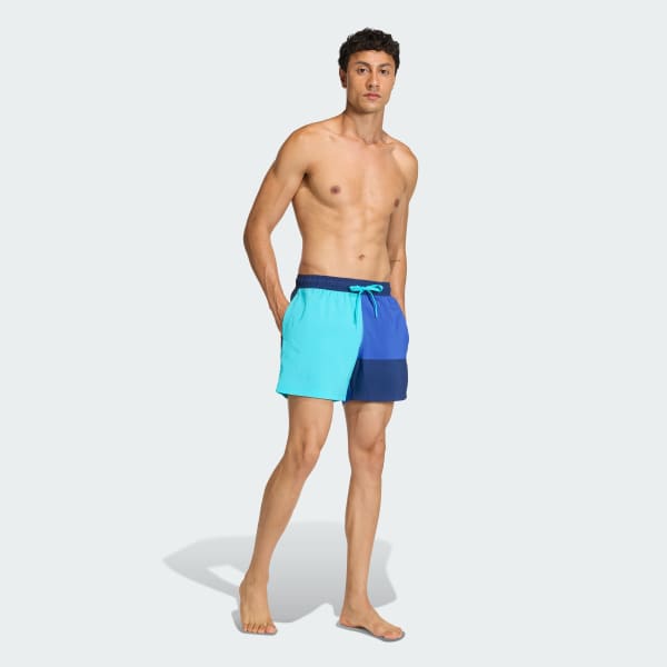 Turquoise COLORBLOCK SWIM SHORTS 5INCH

