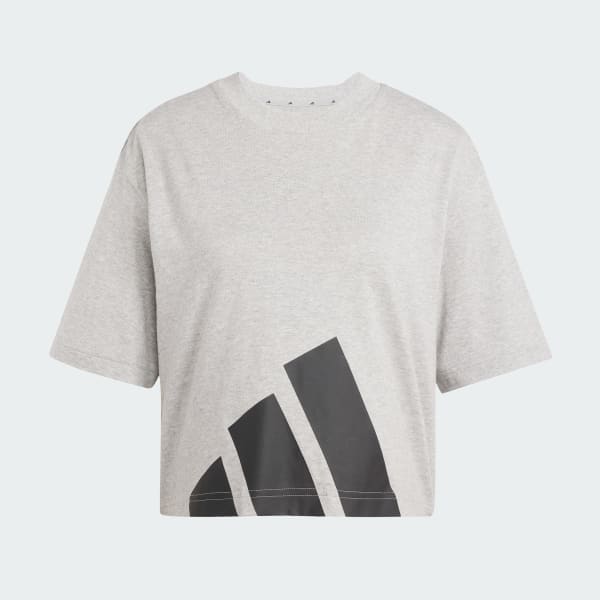 Grey Essentials Big Logo Boyfriend Tee
