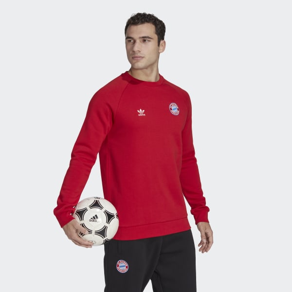 Κόκκινο FC Bayern Essentials Trefoil Crewneck Sweatshirt