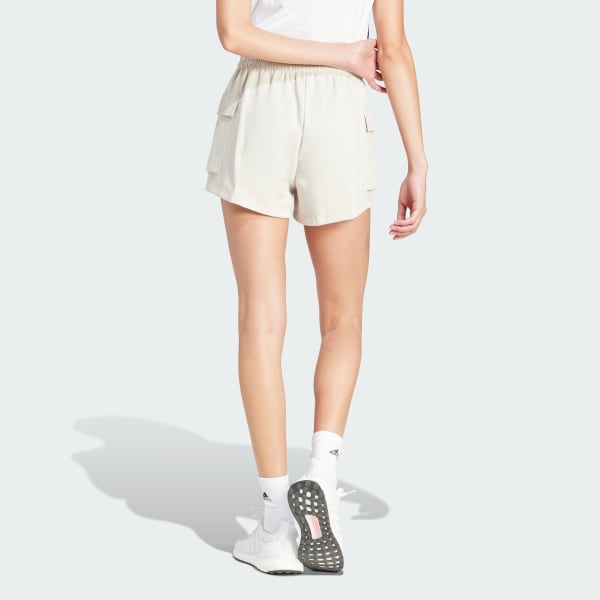beige Essentials Small Logo French Terry Cargo Short