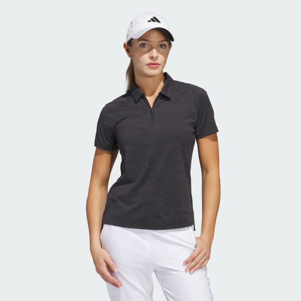 Black Ultimate365 Heathered Twistknit Polo Shirt