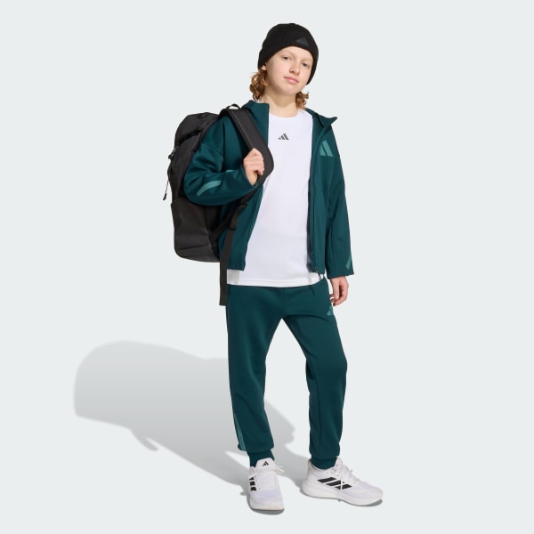 Green adidas Z.N.E. Full-Zip Hooded Track Jacket