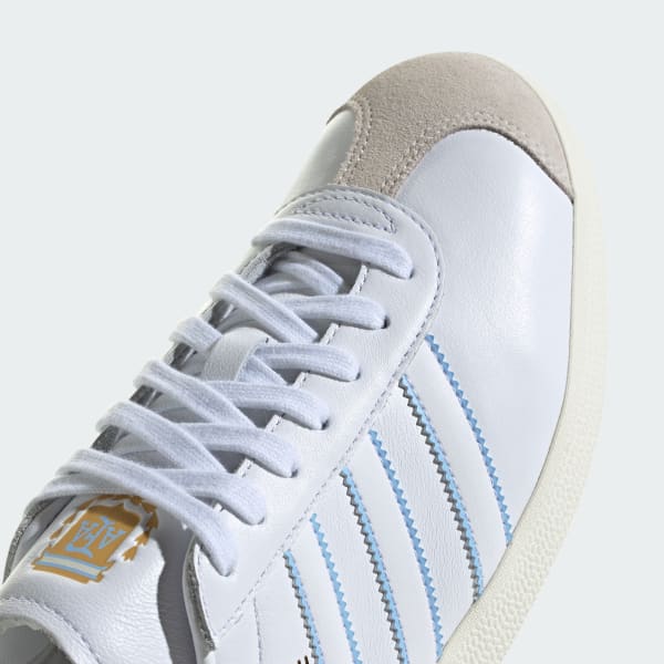 White cheap leather gazelles