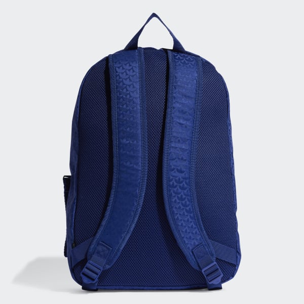 adidas Trefoil Jacquard Monogram Backpack - Blue | Kids' Lifestyle ...