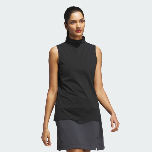 Black Ultimate365 Sleeveless Mock Neck Top