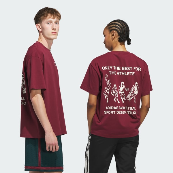 Bordo adidas Sports Design GFX Tişört