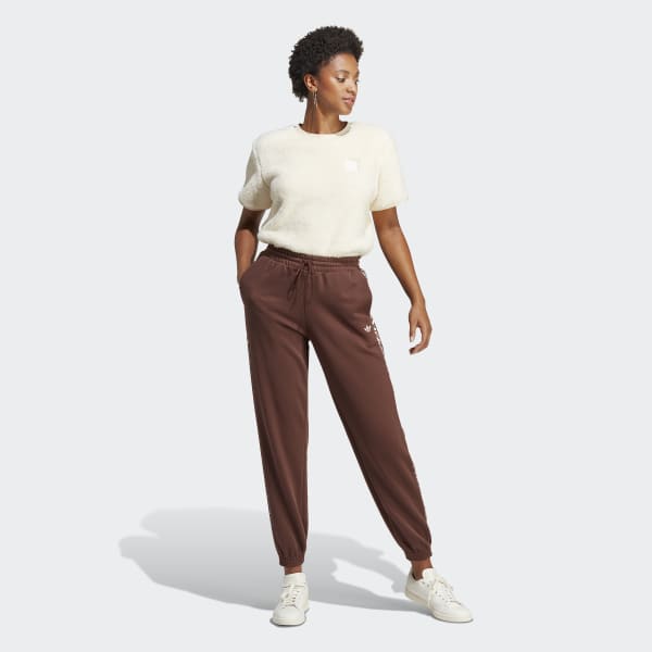 Braun Abstract Animal Print Jogginghose