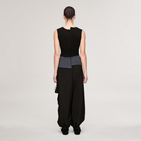 Black Y-3 니트 DD 탱크 탑 W