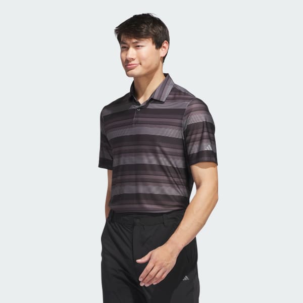 Nero Polo Ultimate365 HEAT.RDY Stripe