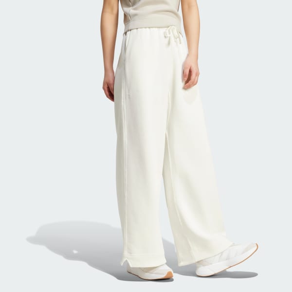 Bianco Pantaloni ALL SZN Fleece Loose Wide-Leg