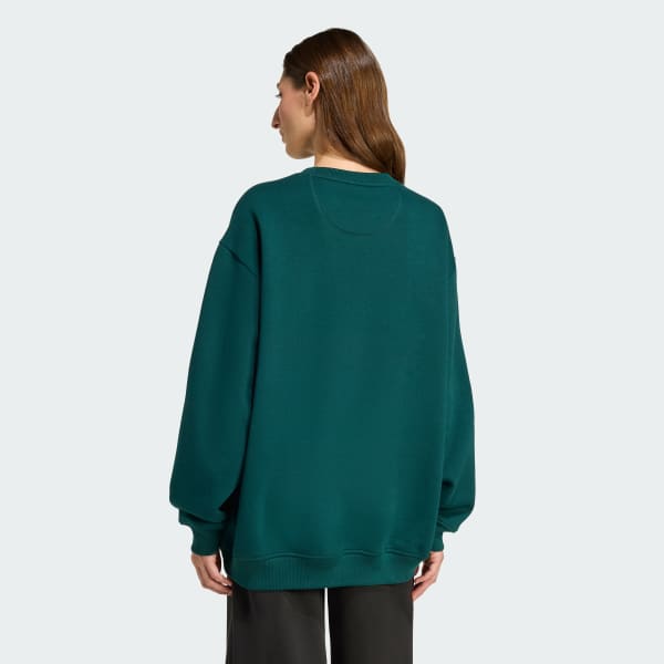 Essentials Fleece Long Oversized Crew Sweatshirt