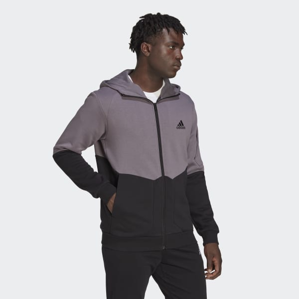 adidas grey zip up hoodie