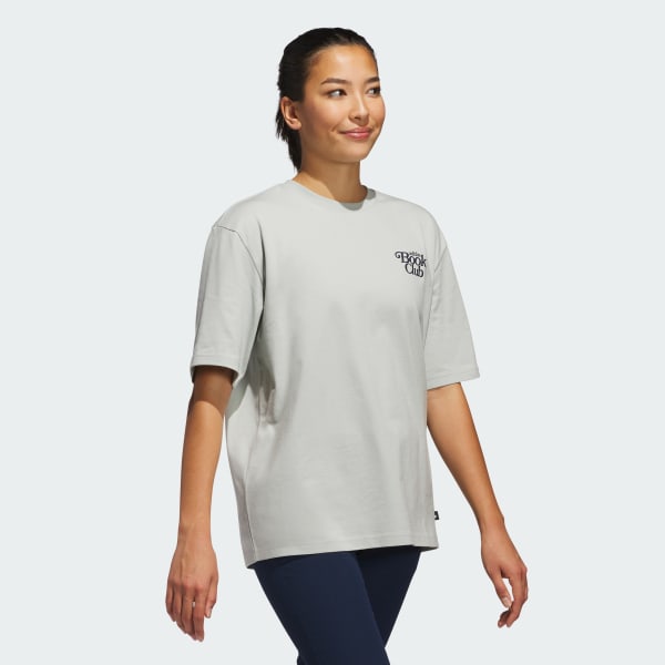 Grey Golf Book Club Graphic Oversized Tee