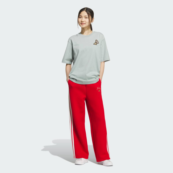 Red LUNAR NEW YEAR WIDE LEG KNIT PANT