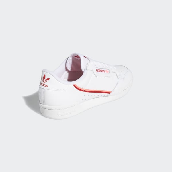 adidas red and white continental 80