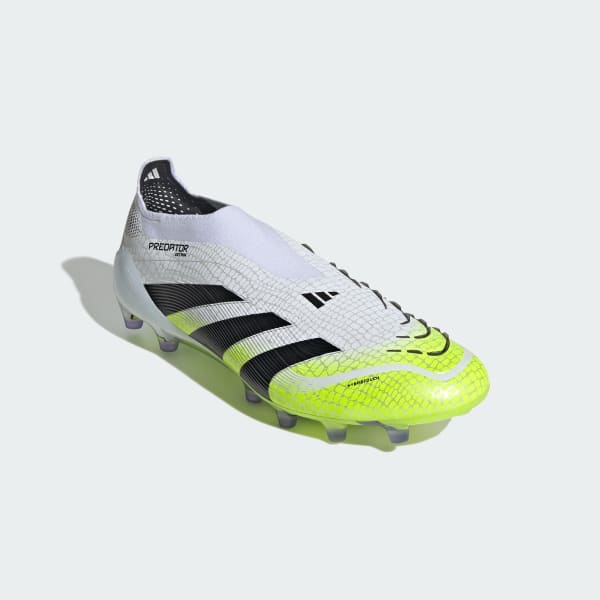 Blanc Chaussure Predator Elite sans lacets Terrain synthétique
