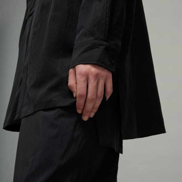 Y-3 オーバーシャツ アディダス Y-3 WASHED TWILL OVERSHIRT - ブラック
