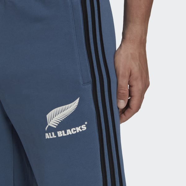Blue All Blacks Rugby 3-Stripes Sweat Tracksuit Bottoms IXR98