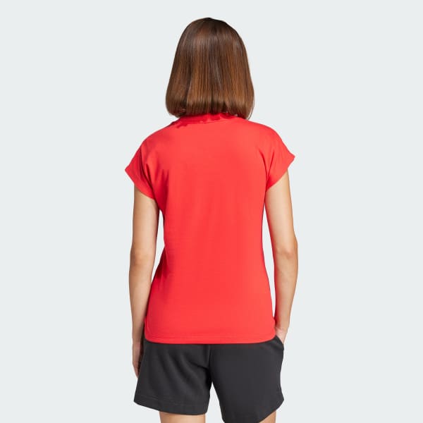 Rojo Sudadera Essentials Linear de Algodón