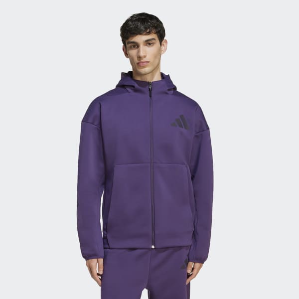 Track jacket New adidas Z.N.E. Full-Zip Hooded - Viola adidas