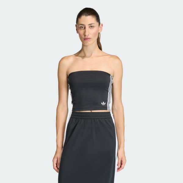 Black 3 STRIPES TUBE TOP 
