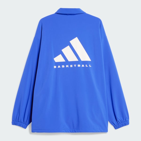 Blue adidas Basketball Coach Jacket
