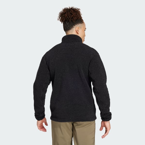 Black Terrex Xploric High Pile Fleece Pullover Sweatshirt