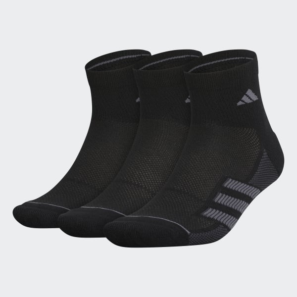adidas Superlite Stripe Quarter Socks 3 Pairs - Black | Men's Training ...