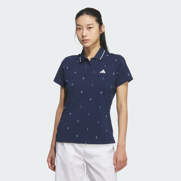 ブルー クライマクール モノグラム 半袖シャツ