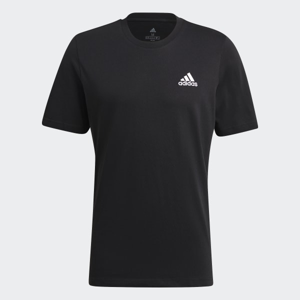 Black Essentials Embroidered Small Logo T-Shirt