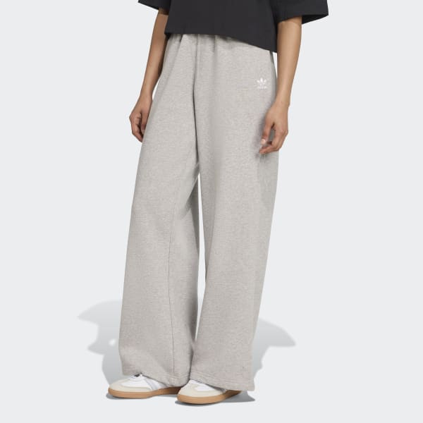 adidas Essentials Wide Leg Pant Fleece - Grey | Free Shipping with