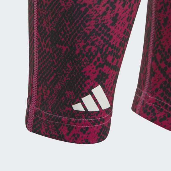 ruzová Legíny AEROREADY Animal-Print Optime 7/8 High-Rise Pocket