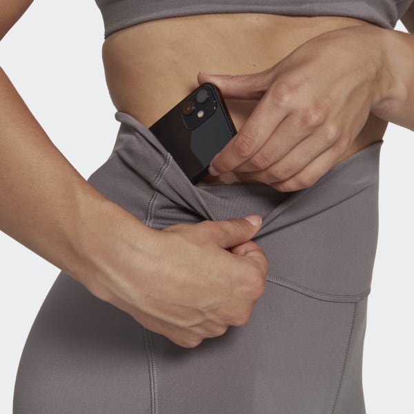 Gris Mallas Acampanadas adidas Yoga Studio Corte Alto ZF227