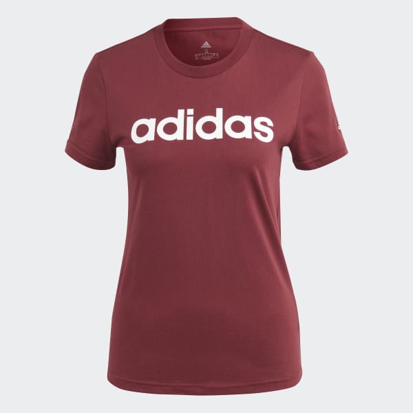 Burgundy Camiseta Essentials Slim Logo