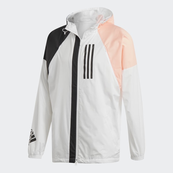 pink grey and white adidas jumper