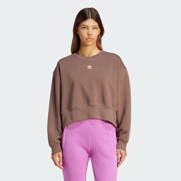 Brown Adicolor Essentials Crew Sweatshirt
